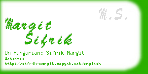 margit sifrik business card